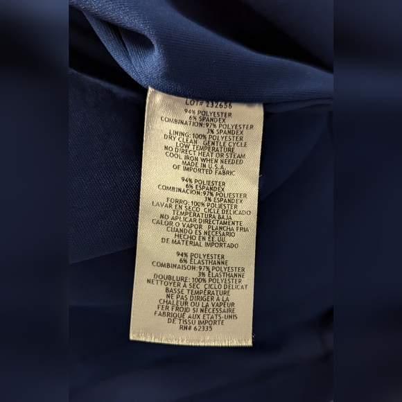 Betsy & Adam Bow-Embellished Sheath Dress, Size 12, Color:Indigo - Picture 8 of 16